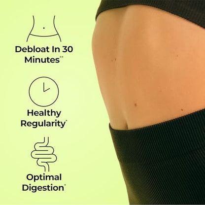 HUM Flatter Me Digestive Enzymes | Fast Debloat Formula, 60 Capsules