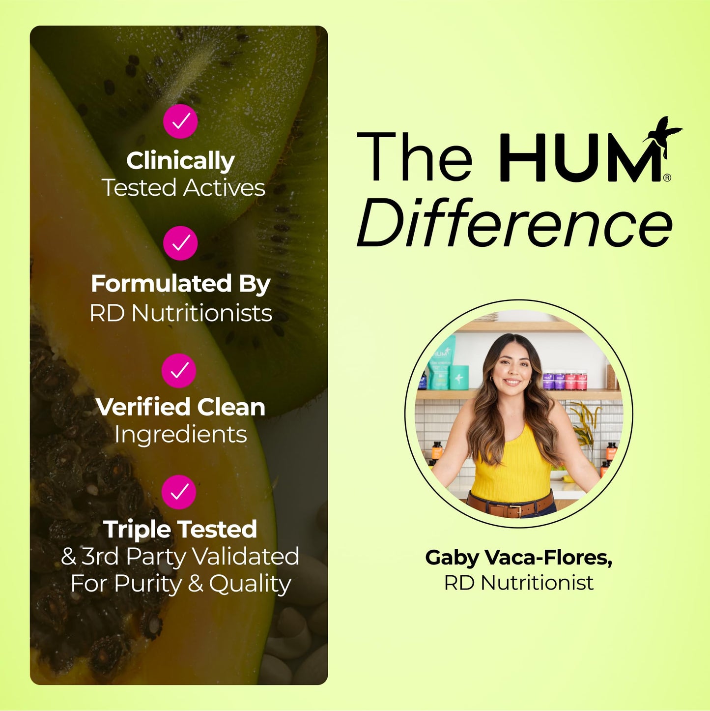 HUM Flatter Me Digestive Enzymes | Fast Debloat Formula, 60 Capsules