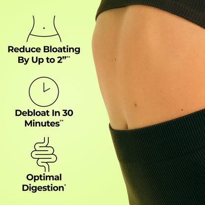HUM Flatter Me Digestive Enzymes for Women & Men - Fast Debloat, Ginger & Peppermint, 60 Capsules