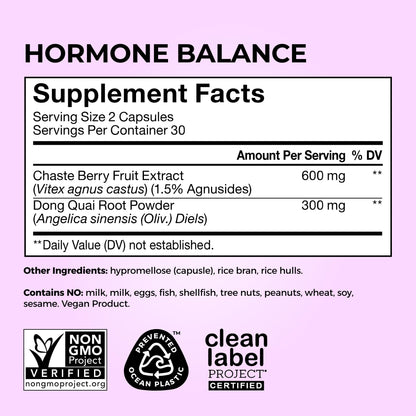 HUM Hormone Balance for Women – PMS Support & Hormonal Balance (60 Capsules)