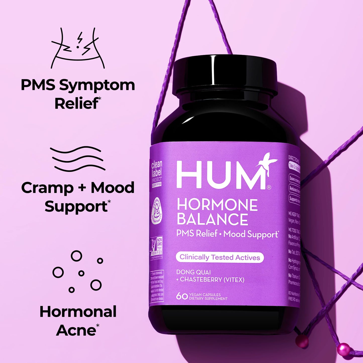 HUM Hormone Balance for Women – PMS Support & Hormonal Balance (60 Capsules)