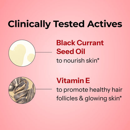 HUM Red Carpet Skin & Hair Vitamins for Women – Omega-3, Vitamin E & Black Currant Seed Oil (60 Count)