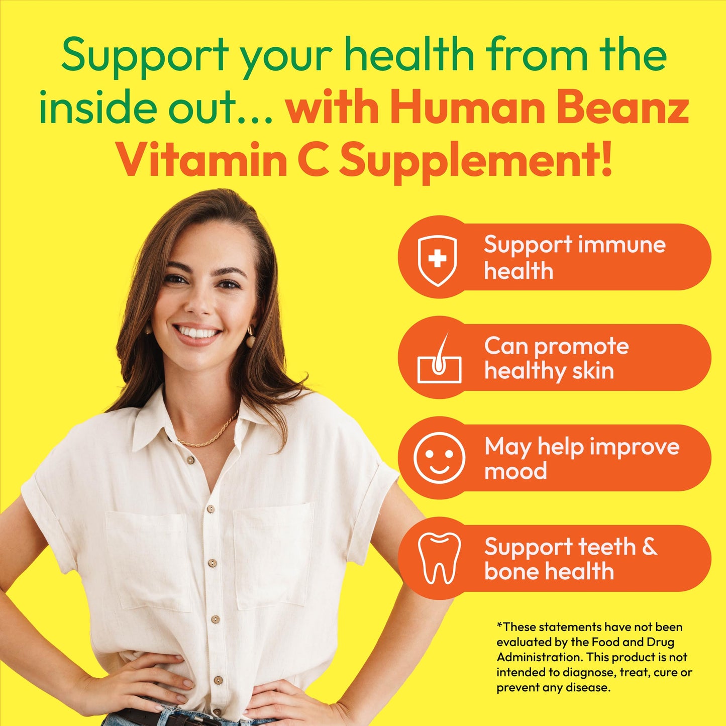 Human Beanz Vitamin C Jelly Bean Gummies for Adults – Immune Support