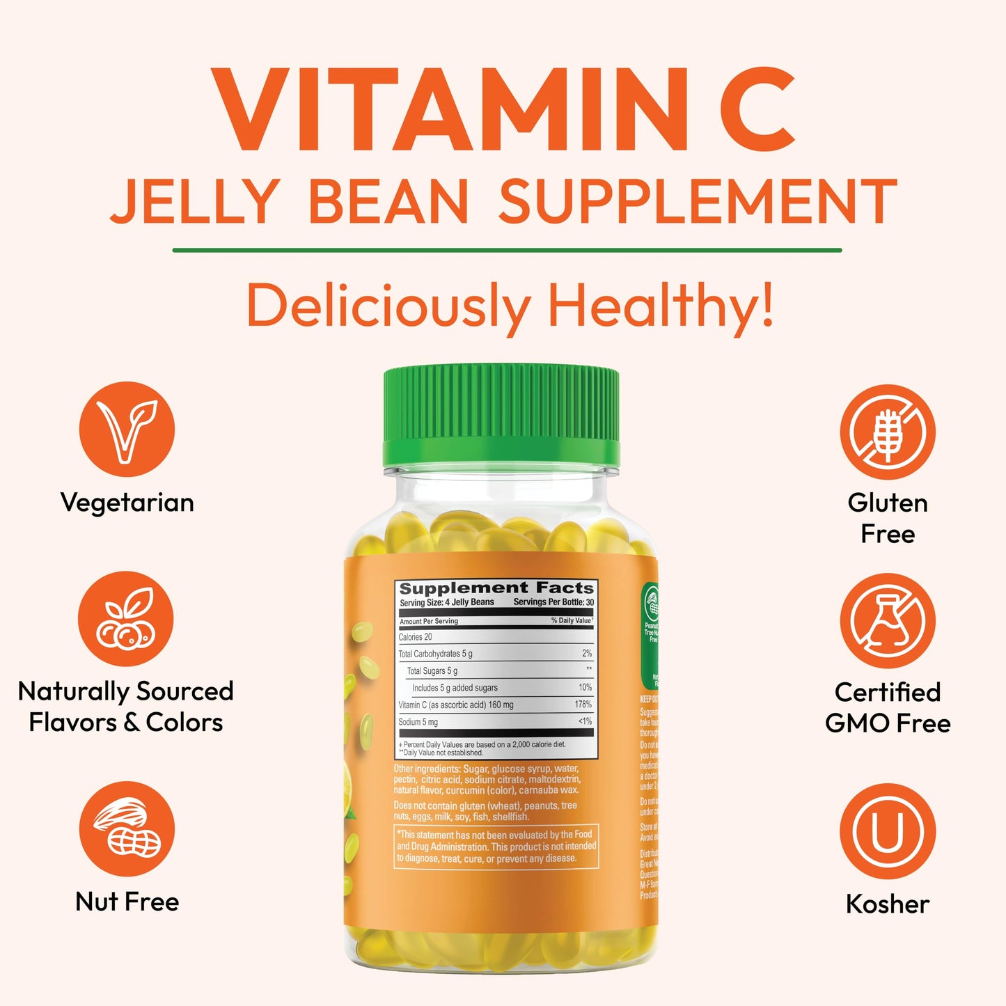 Human Beanz Vitamin C Jelly Bean Gummies for Adults – Immune Support
