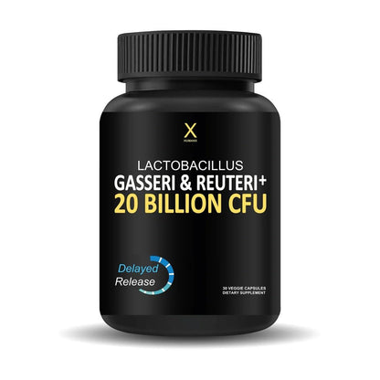 HUMANX Lactobacillus Gasseri & Reuteri+ 20B CFU Probiotic – Organic Prebiotics & Punicaligans – USA Made