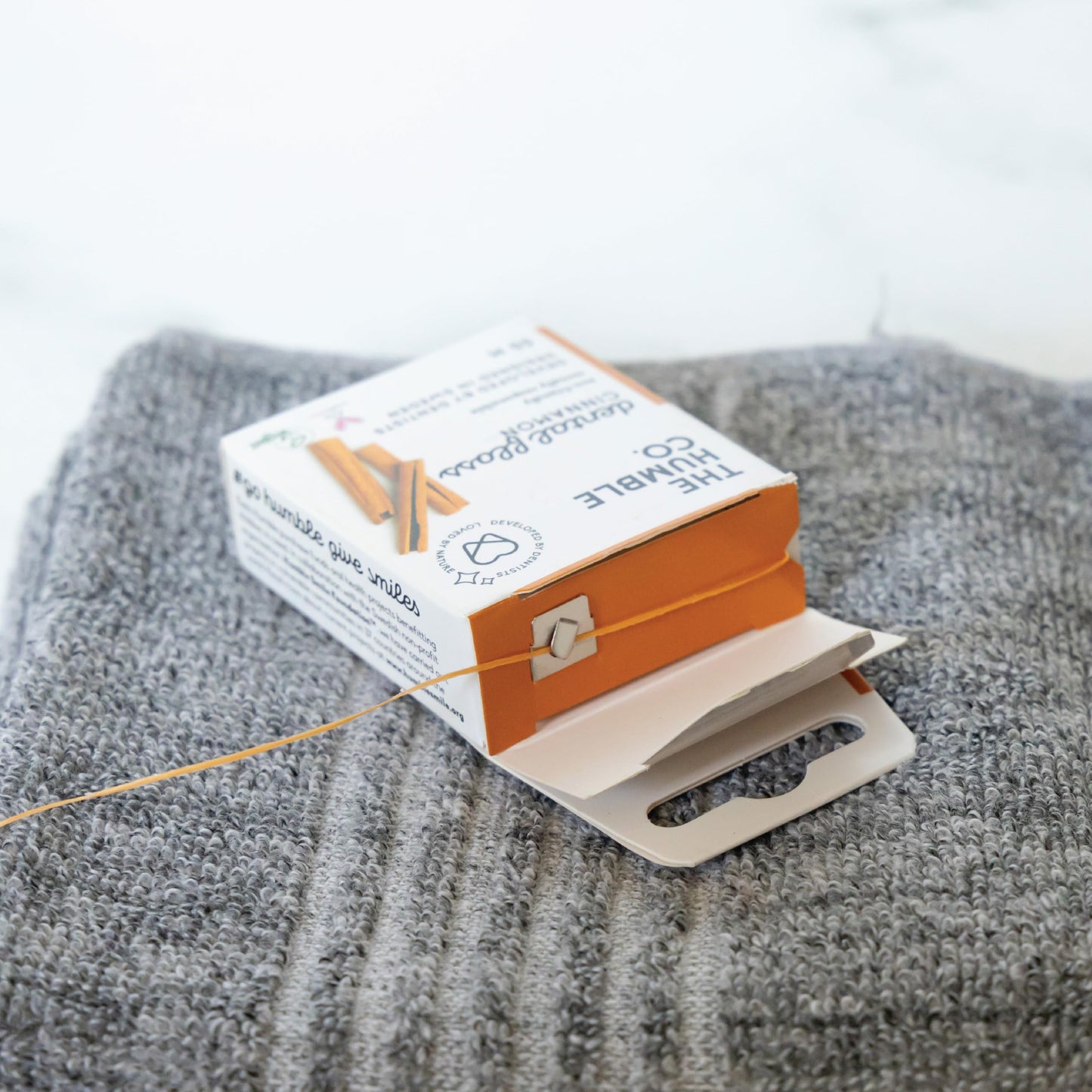 The Humble Co Cinnamon Dental Floss - 4-Pack | Vegan Expanding Floss, 220 Yards