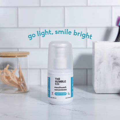 The Humble Co Mouthwash Concentrate - Fluoride Free & Travel Size Peppermint