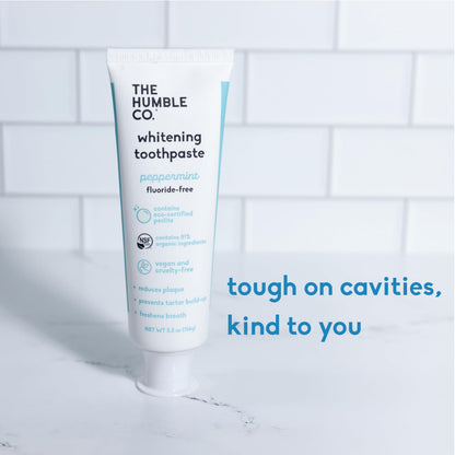 The Humble Co Fluoride-Free Teeth Whitening Toothpaste – Peppermint (2 Pack)