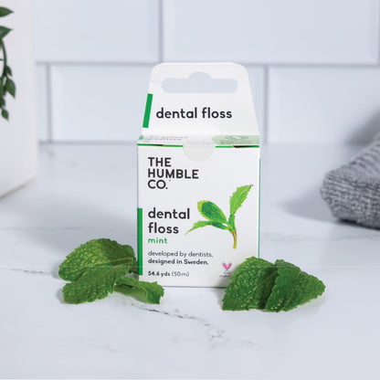 The Humble Co Mint Dental Floss - 4-Pack, Vegan & Plastic-Free (220 Yards)