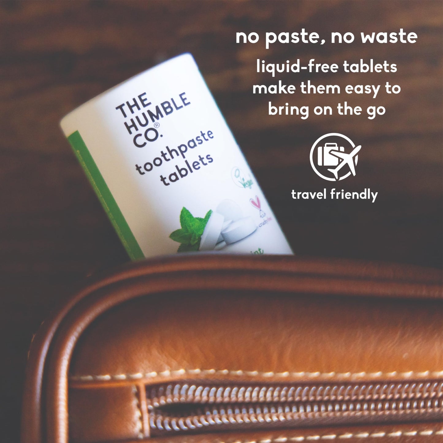 The Humble Co Fluoride-Free Chewable Toothpaste Tablets – Mint, 180 Count | Plastic-Free