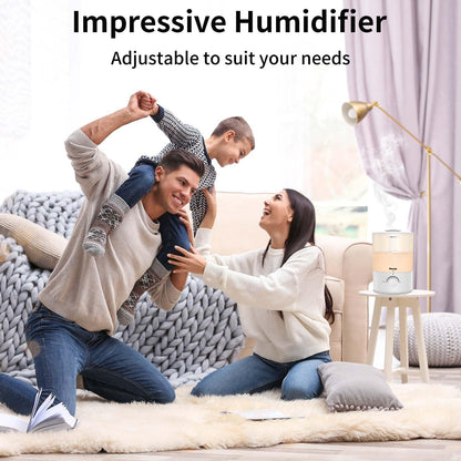 Humidifiers for Bedroom - 3.1L Top Fill Cool Mist, 360-degree Nozzle, 25W Ultrasonic