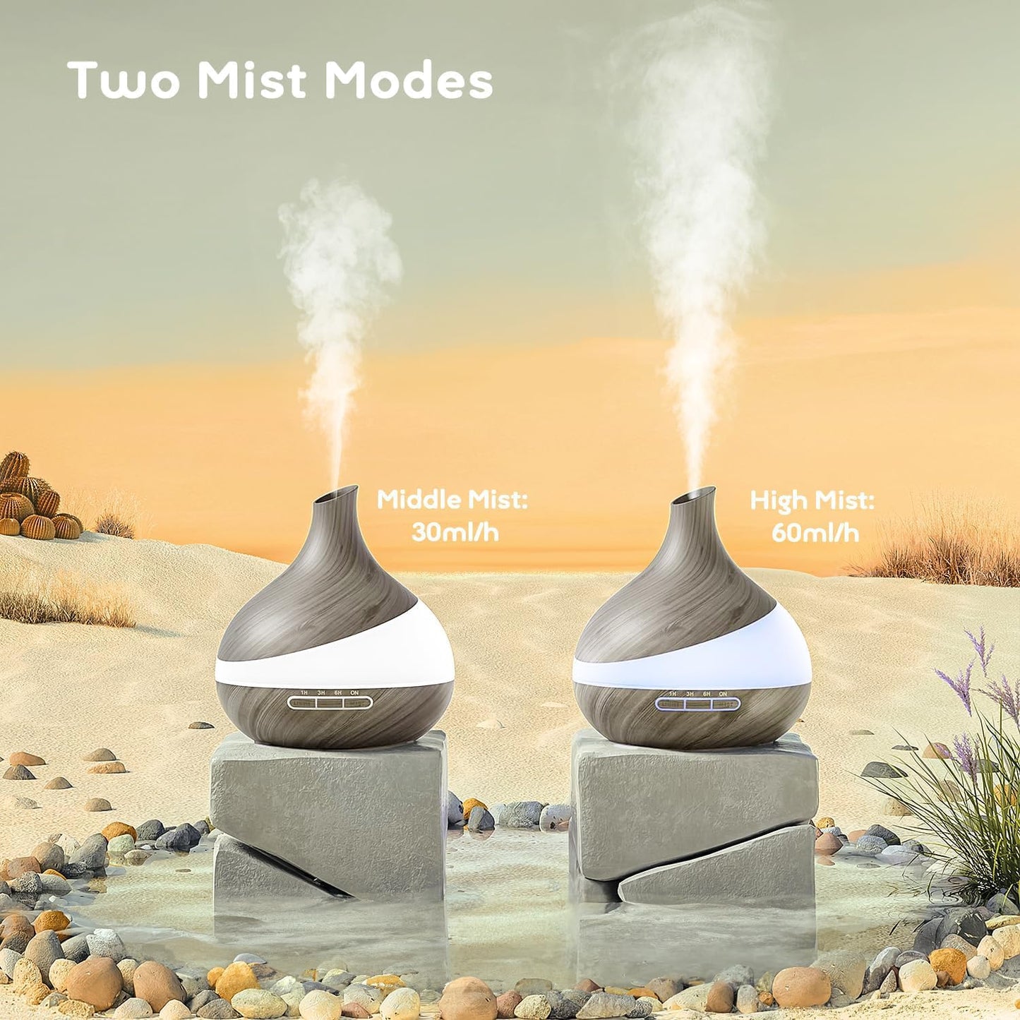 500ML Essential Oil Diffuser with Remote — 14-Color LED Night Light for Home Spa & Yoga