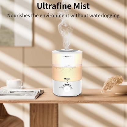 Humidifiers for Bedroom - 3.1L Top Fill Cool Mist, 360-degree Nozzle, 25W Ultrasonic