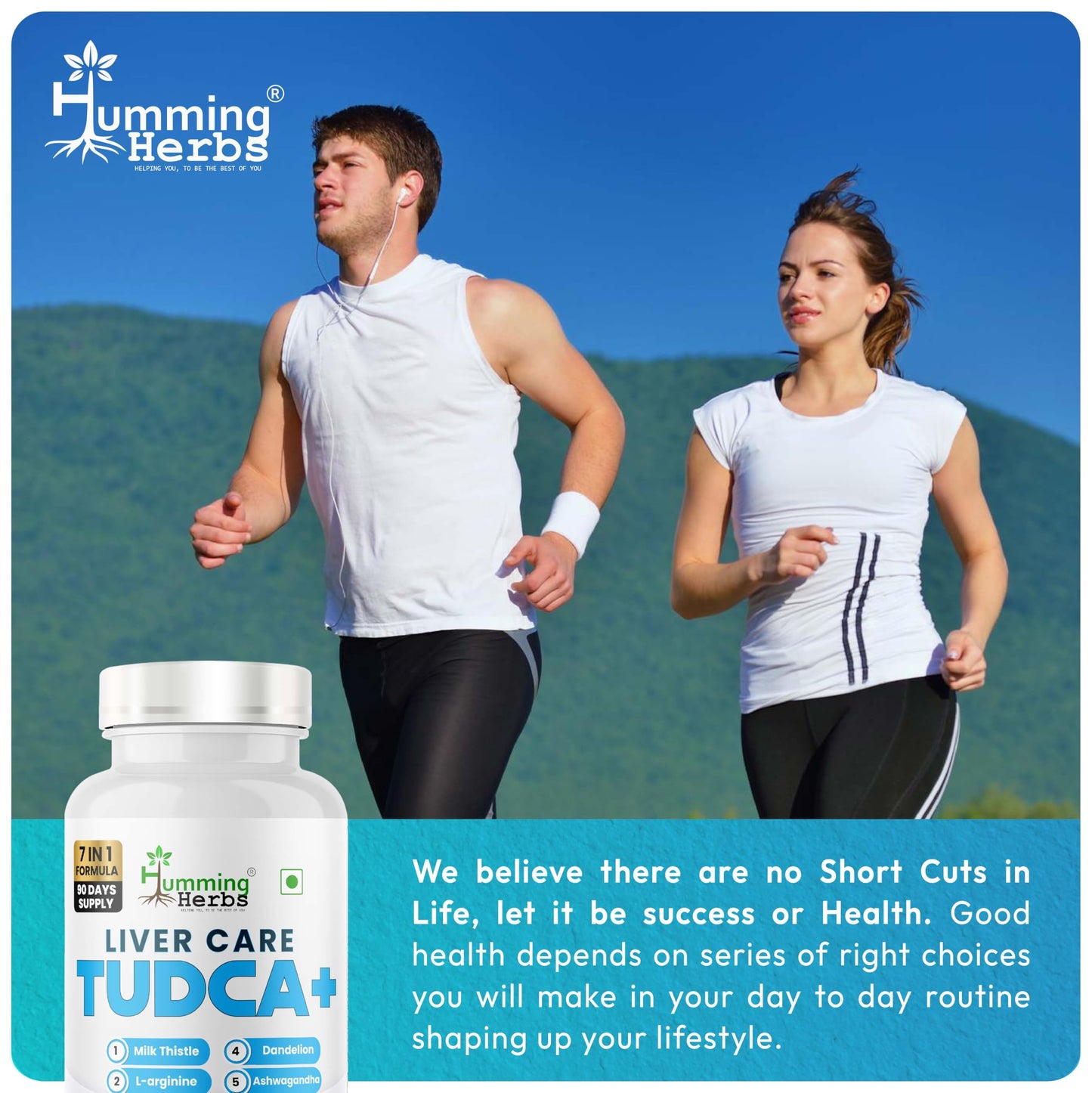 Humming Herbs TUDCA 7in1 Complex – Milk Thistle, L-Arginine, Ashwagandha (180 Capsules)