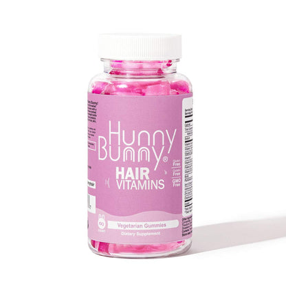 Hunny Bunny Hair Vitamin Biotin Gummies – Biotin Supplement for Hair Growth, Skin & Nails | Non-GMO, Gluten Free | 60 Gummies