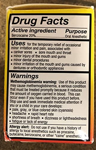 HURRICAINE Liquid Wild Cherry 1oz - Topical Oral Anesthetic Gel (20% Benzocaine)