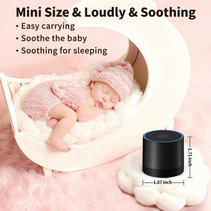 Hushing Portable Mini White Noise Machine – 30 Sounds, Rechargeable Travel Sleep Aid