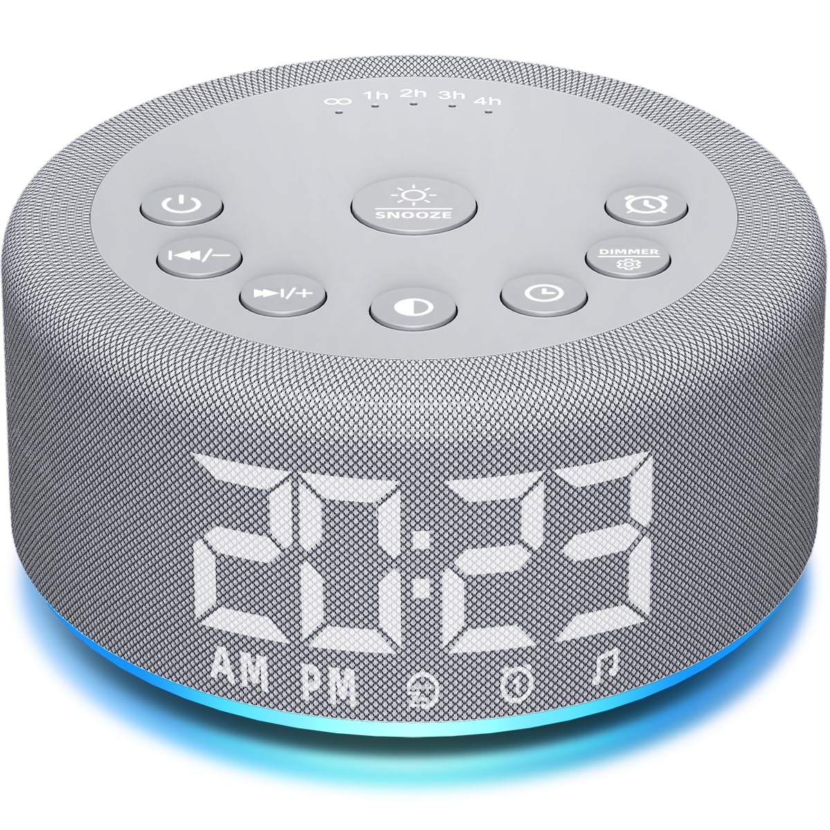 Hushing 3-in-1 Sound Machine Alarm Clock Night Light — 32-Level Volume, 30 Sleeping Sounds, 30 Wake-Up Sounds