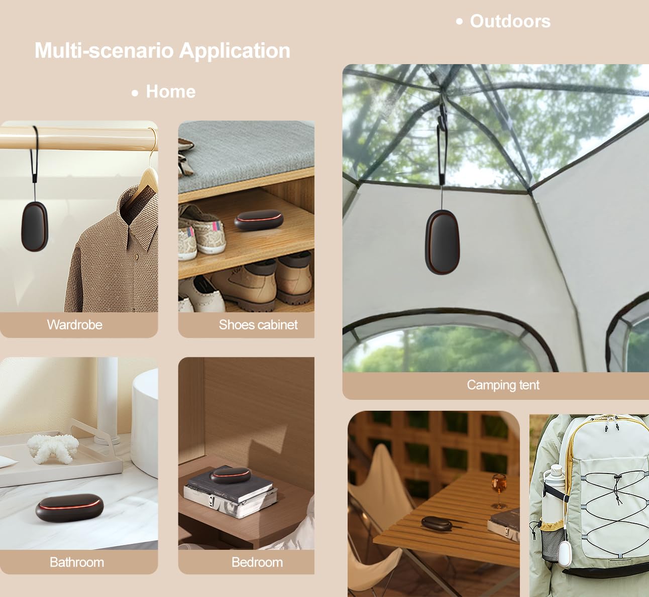 HUTIP Waterless Diffuser | Portable Mini Cordless Travel Essential Oil Diffuser