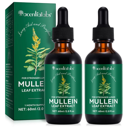 HUYEHF Mullein Drops - Mullein Leaf Extract for Lungs, Fast Absorption
