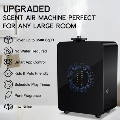HVAC Scent Diffuser (Up To 3,500 Sq Ft) - Cold Air Diffusion, Black