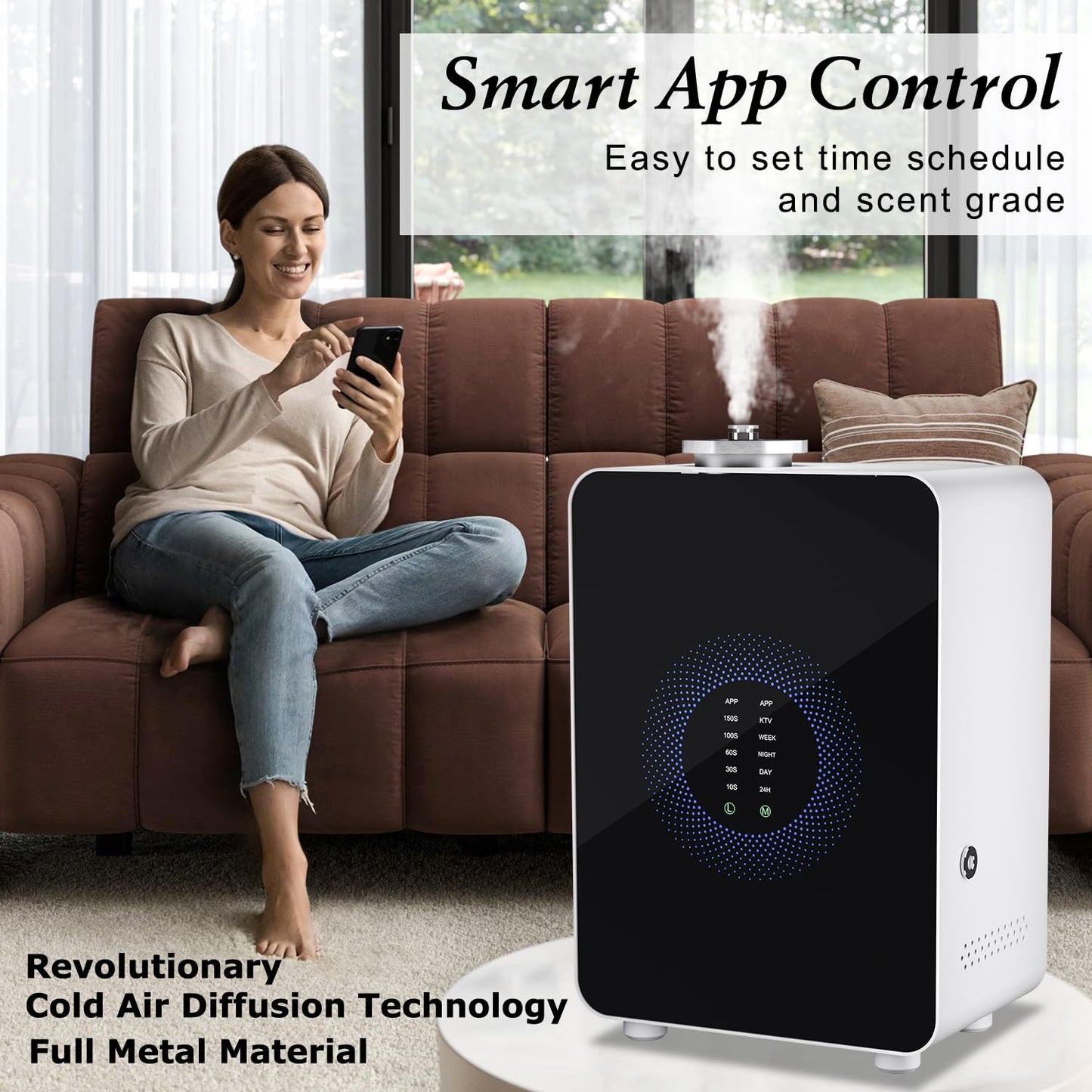 HVAC Scent Diffuser White – Covers 3,500 Sq Ft with Cold Air Diffusion