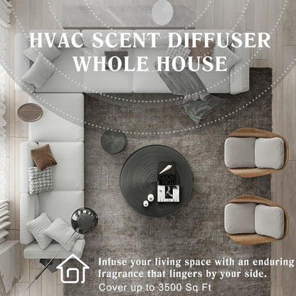 HVAC Scent Diffuser White – Covers 3,500 Sq Ft with Cold Air Diffusion