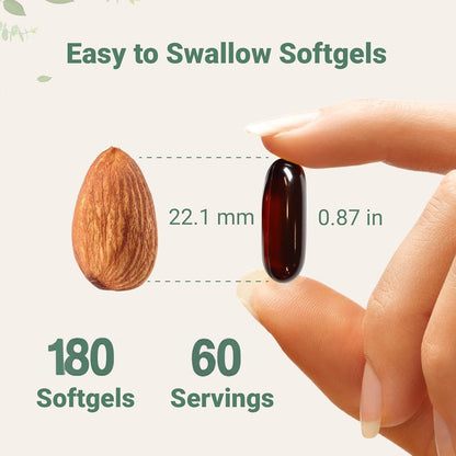 HWAXIGO Pumpkin Seed Oil Capsules with Saw Palmetto – 3000mg Cold-Pressed (180 Softgels) for Hair Growth & Prostate Support