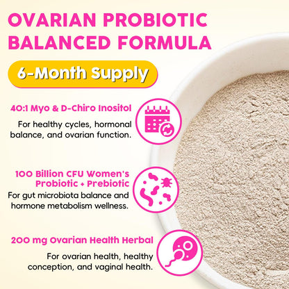 Hwuspmr Ovarian Support | Liposomal 40:1 Myo-Inositol & D-Chiro Inositol | Probiotics, CoQ10 & Herbs