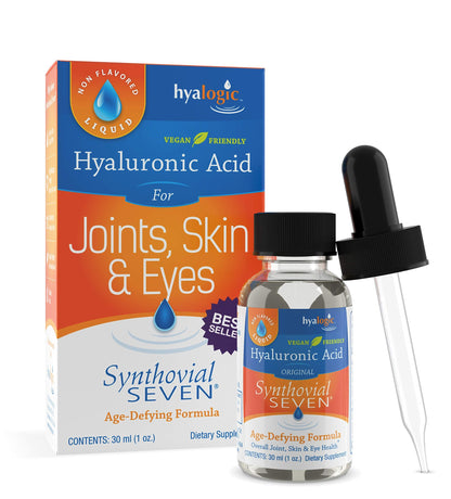 Hyalogic Synthovial Seven Hyaluronic Acid Liquid – Vegan Joint Support – 1 oz