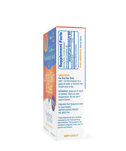 Hyalogic Synthovial Seven Liquid Hyaluronic Acid – Vegan Oral Joint & Skin Support, High Molecular Weight, 1 oz (2 Pack)