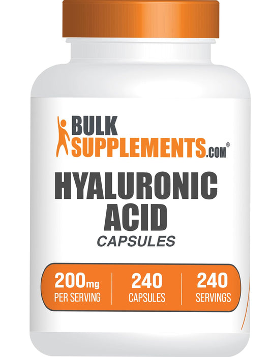 BulkSupplements Hyaluronic Acid Capsules 200mg – 240 Count, Gluten Free BritishVita | Premium UK Vitamins & Wellness Supplements