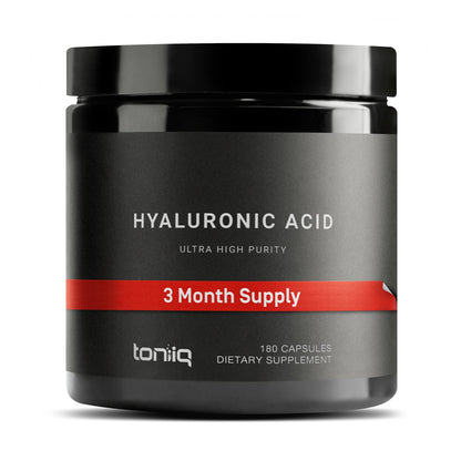 Hyaluronic Acid Supplements – 95% Purity, Fermented, Vitamin C – Lab & Third-Party Tested – 180 Capsules