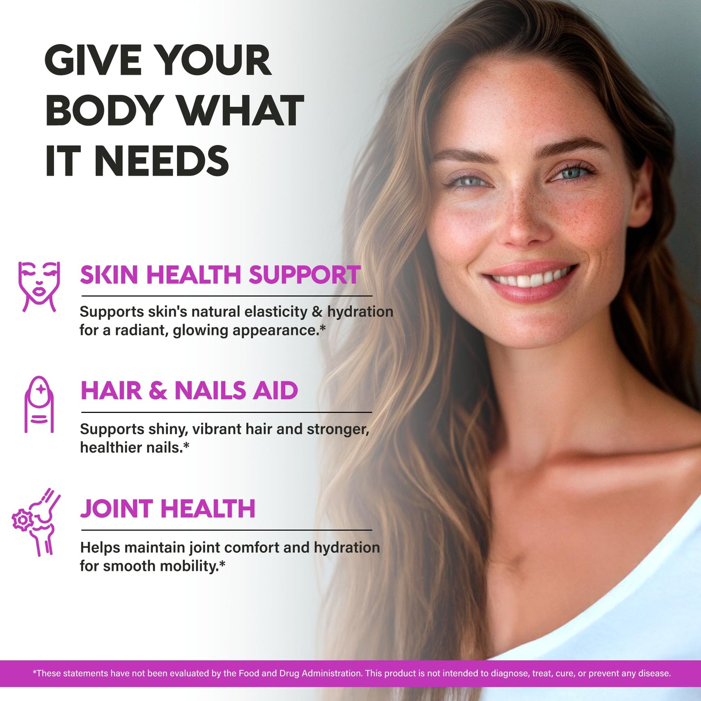 Multi Collagen Peptides 1300mg + Hyaluronic Acid | Skin, Hair, Nails & Joints - Made in USA
