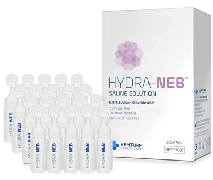 Hydra-Neb 0.9% Saline Solution for Nasal Cleansing & Nebulizers – 50ml