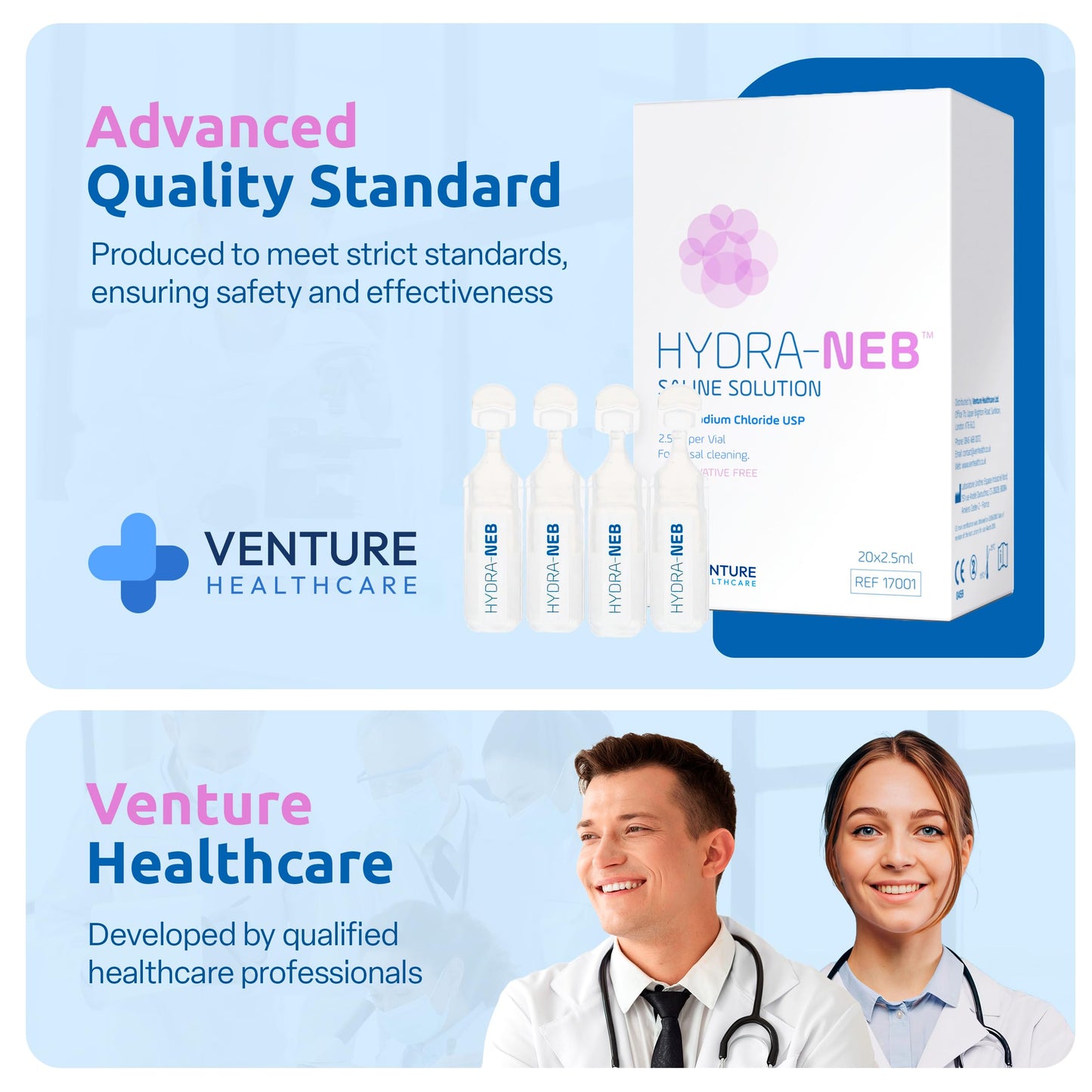 Hydra-Neb 0.9% Saline Solution for Nasal Cleansing & Nebulizers – 50ml