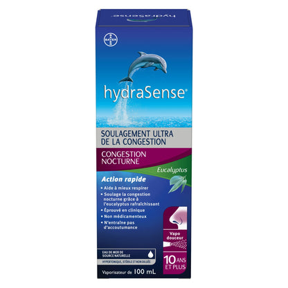 Hydrasense Eucalyptus 100ml – Natural Seawater Nasal Spray for Congestion Relief