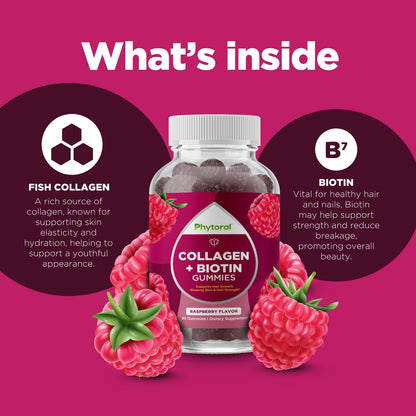 Hydrolyzed Collagen Peptides with Biotin Gummies for Women – Hair, Skin & Nails (90 Count)