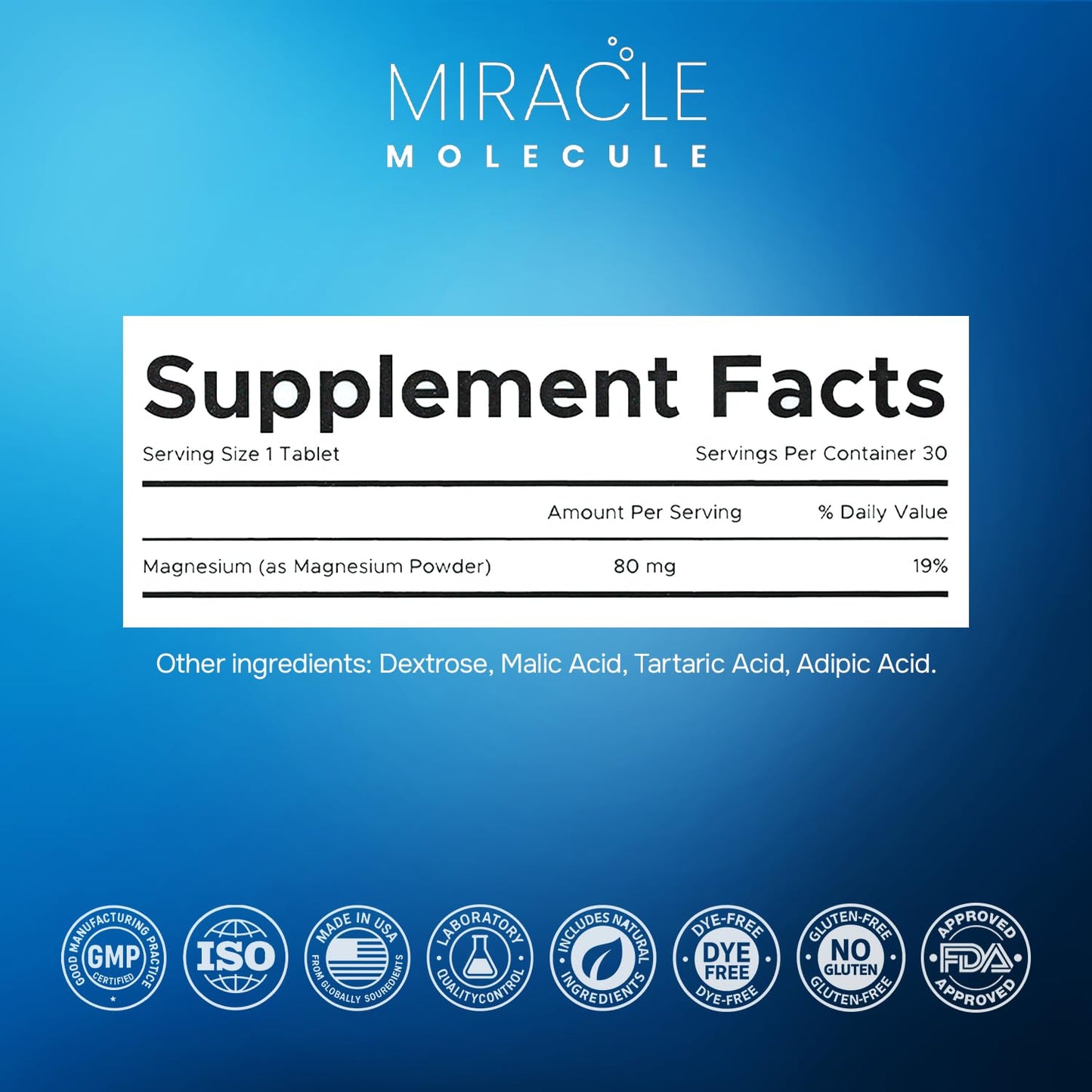 Molecular Hydrogen Tablets with Magnesium | 12 PPM | Miracle Molecule