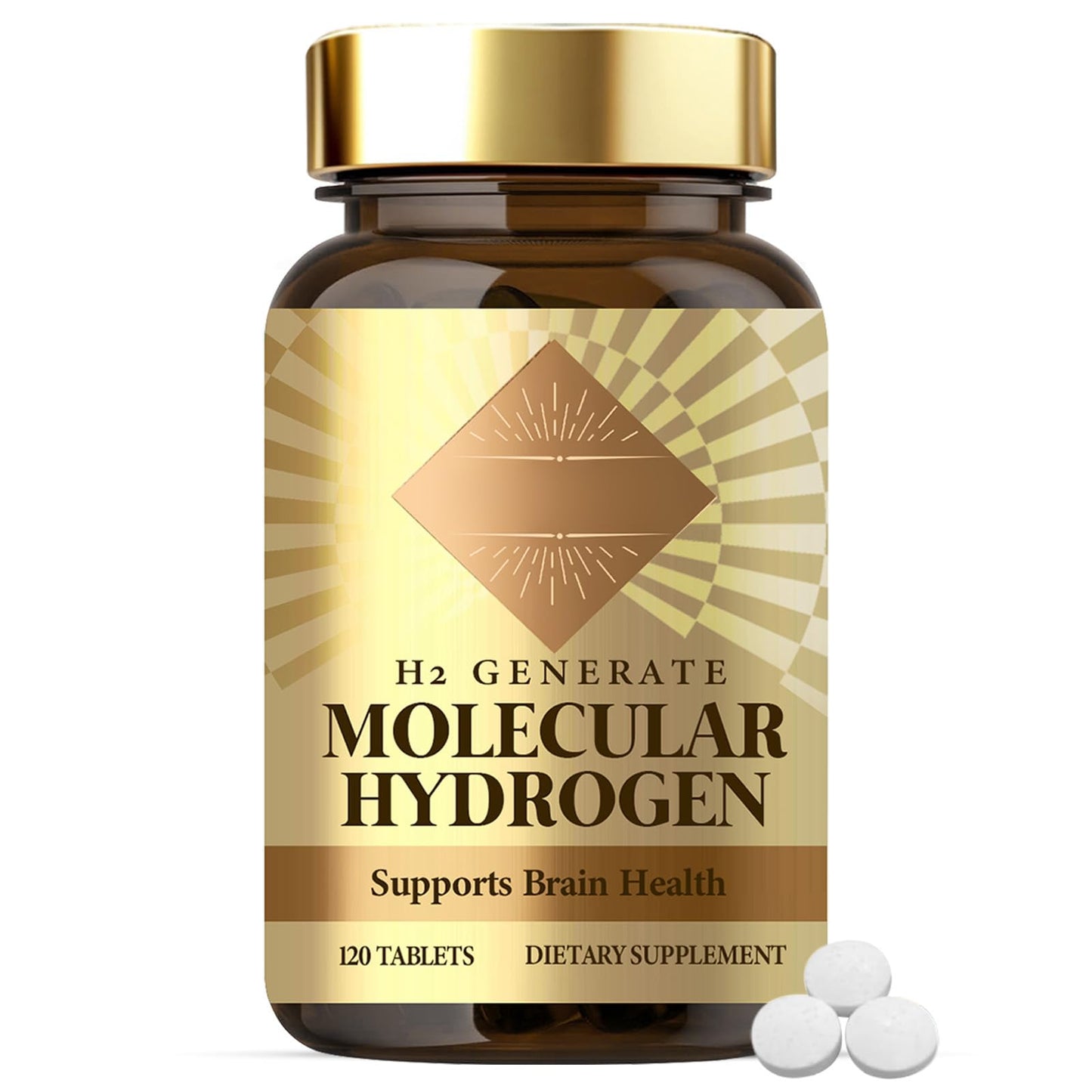 Hydrogen Water Tablets – 120 Count | H2 Molecular Hydrogen with Magnesium, Fast-Dissolving & Non-GMO