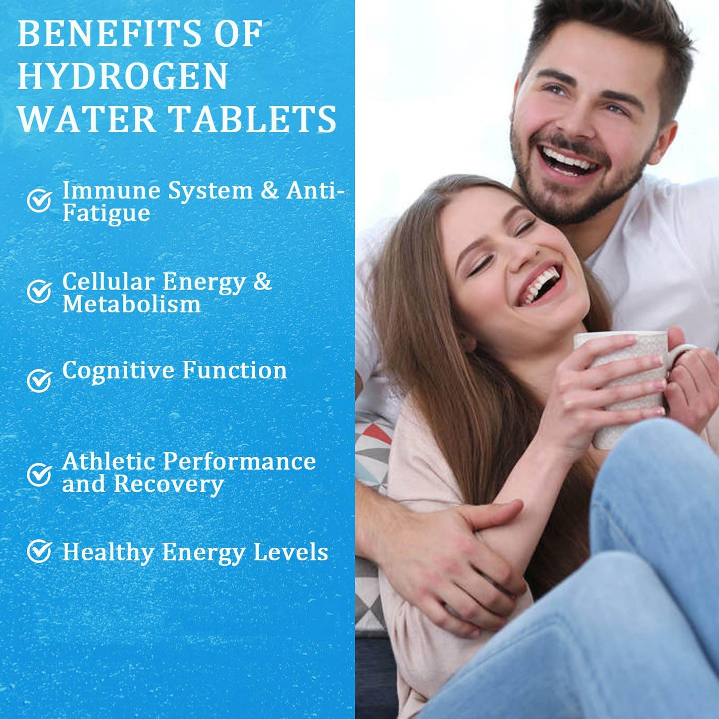 Hydrogen Water Tablets — 8 PPM Molecular Hydrogen | Energy, Hydration & Recovery (90 Tablets)