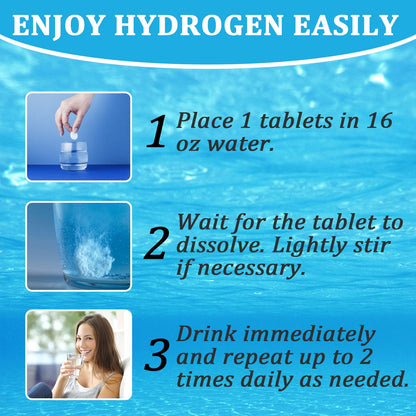 Hydrogen Water Tablets — 8 PPM Molecular Hydrogen | Energy, Hydration & Recovery (90 Tablets)