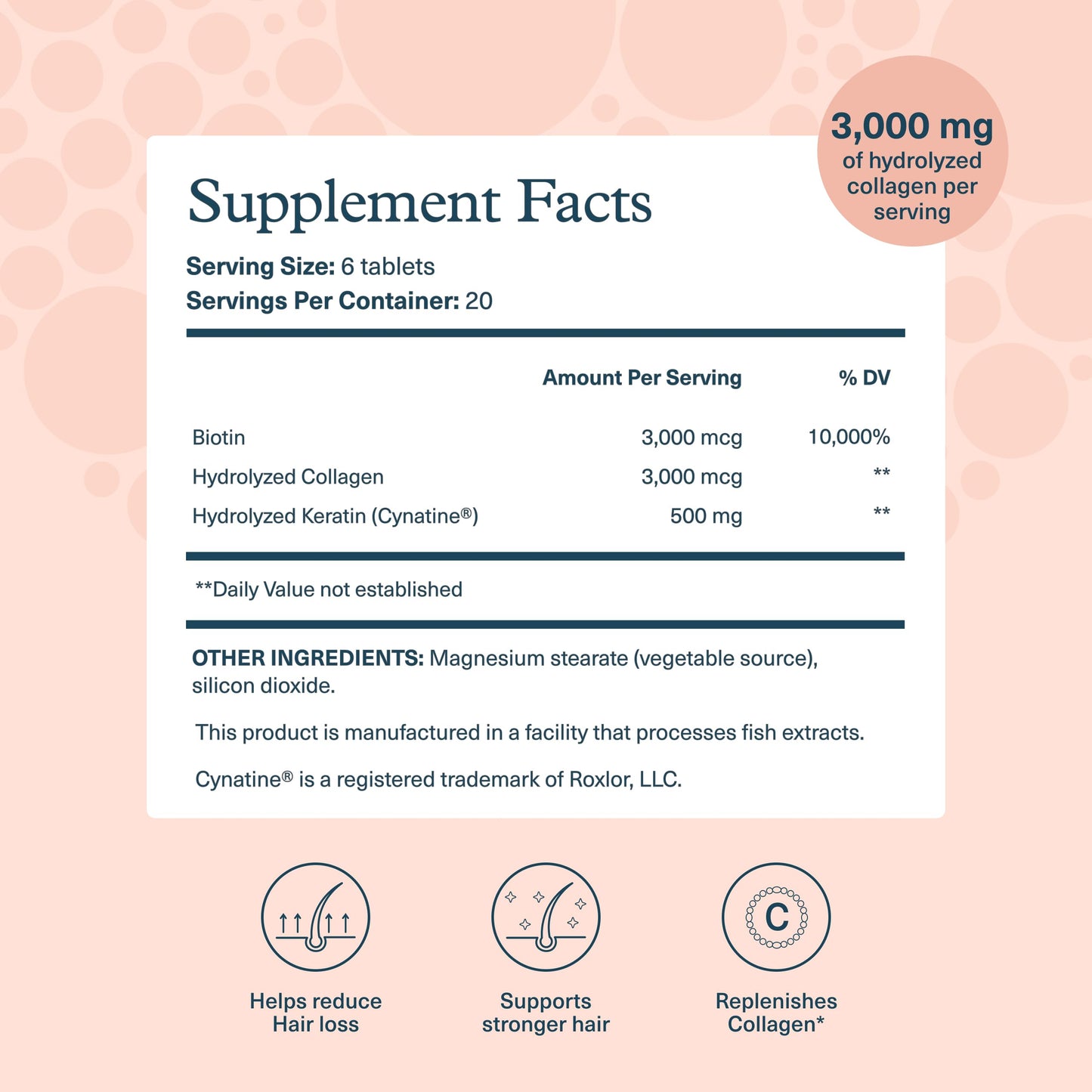 Hair Collagen Plus | Hydrolyzed Collagen for Stronger Hair