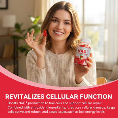 NR Collagen CoQ10 NAD+ Gummies - 1500mg per Serving, Energy & Anti-Aging | 120 Count