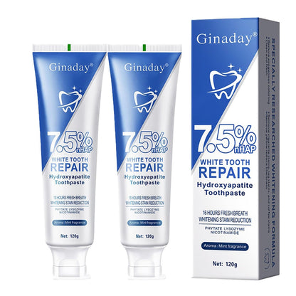 2 Pcs Hydroxyapatite Toothpaste 7.5% – Enamel Protection & Strengthening, Fluoride-Free, Gentle Mint