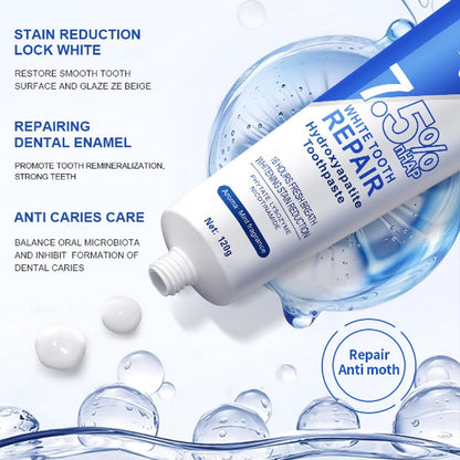 2 Pcs Hydroxyapatite Toothpaste 7.5% – Enamel Protection & Strengthening, Fluoride-Free, Gentle Mint