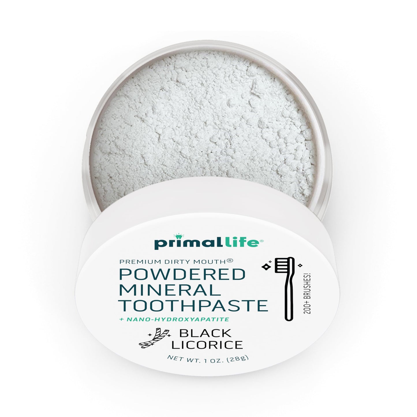 Dirty Mouth Toothpowder – Black Licorice, 1 oz | Primal Life Organics (Organic & Vegan)