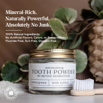 Hydroxyapatite Tooth Powder – Remineralizing, Fluoride-Free Whitening | All-Natural 2 oz Amber Jar with Xylitol (Orange)