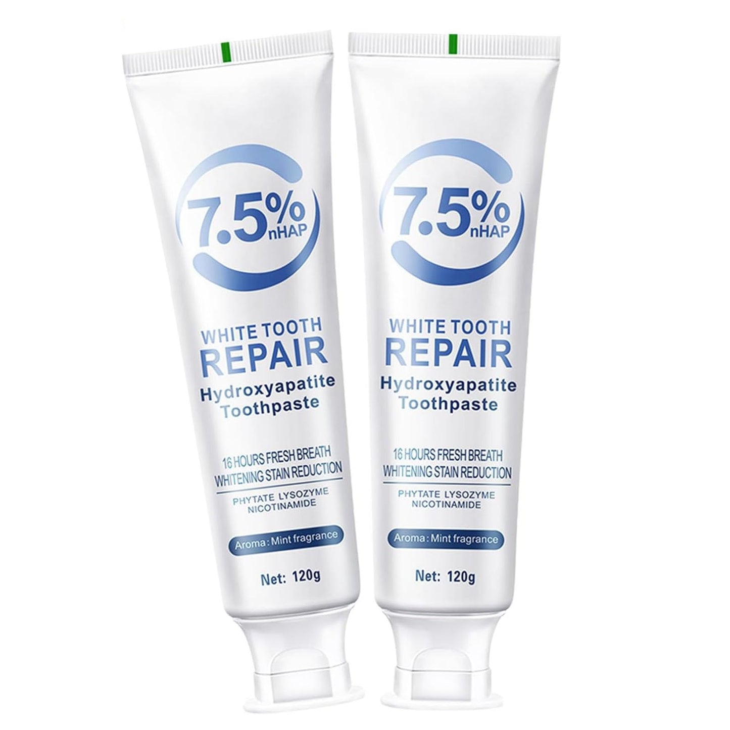 Hydroxyapatite Toothpaste – Fluoride-Free Enamel Protection for Sensitive Teeth (2×4.23oz)