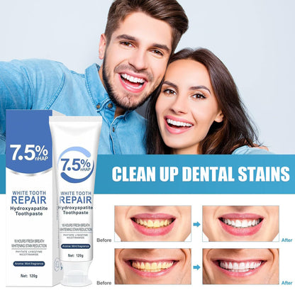 2-Pack Hydroxyapatite Toothpaste - Deep Cleansing, Enamel Protection, Gentle Formula, Fresh Mint for Sensitive Teeth